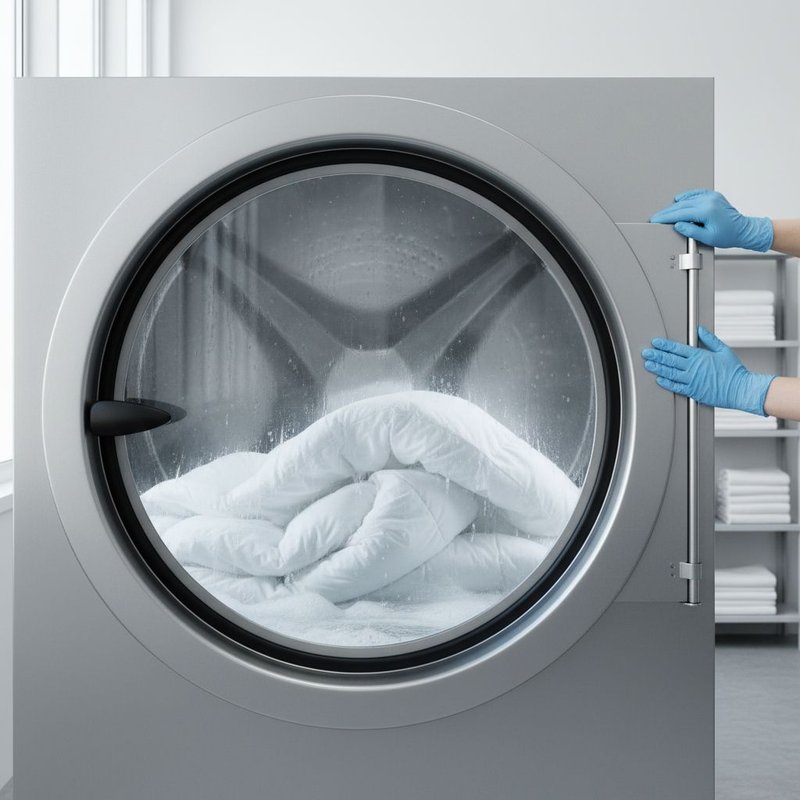 Прання в промисловій пральній машині